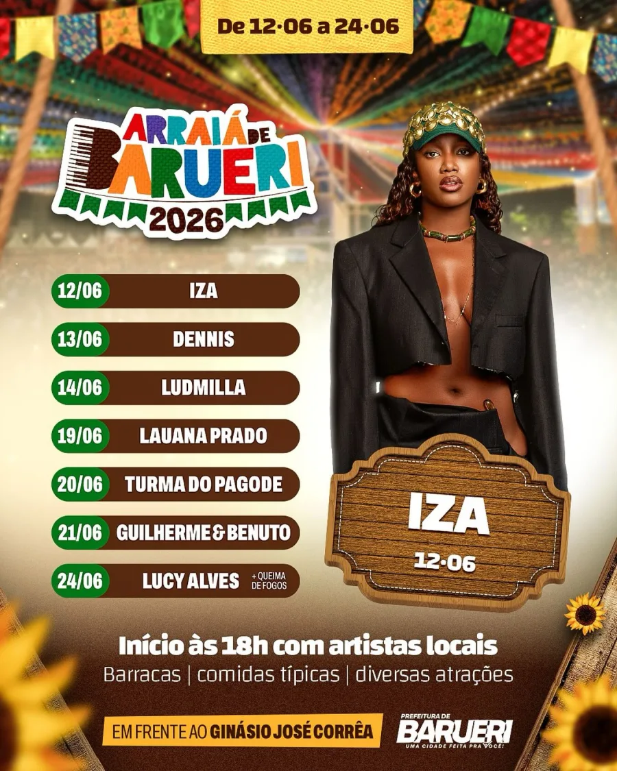 Com entrada gratuita, o evento também terá apresentações de artistas locais e uma programação distribuída ao longo de quase duas semanas de atividades.