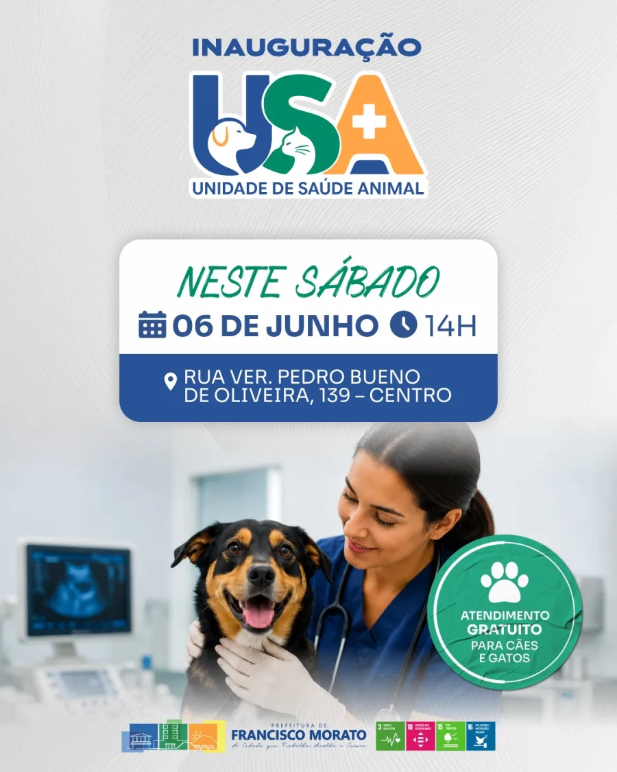 A nova Unidade de Saúde Animal começa a funcionar em Francisco Morato com estrutura especializada para atendimento veterinário gratuito aos animais do município.