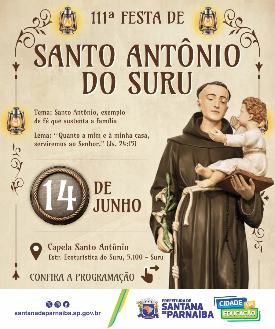 Celebração religiosa reúne procissão, missa e atrações para toda a família