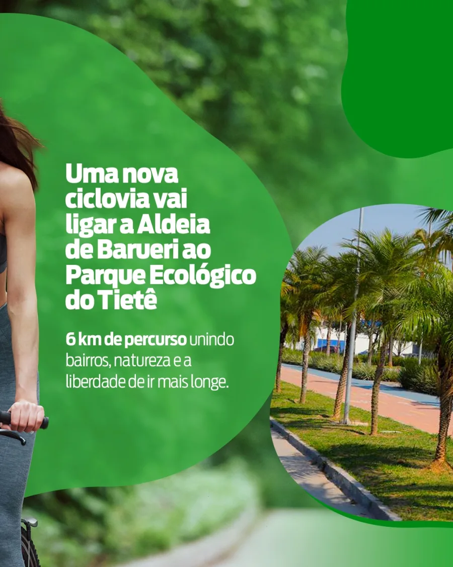 Mobilidade em Barueri: nova ciclovia promete ligar Aldeia ao Parque Ecológico