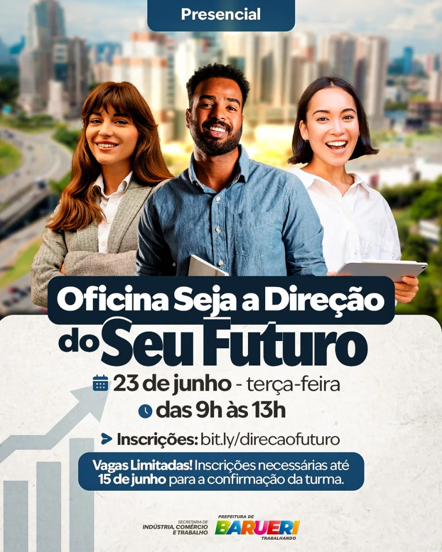 Empresários e empreendedores de Barueri terão a oportunidade de participar de uma oficina presencial voltada ao desenvolvimento de competências empreendedoras e identificação de oportunidades de mercado.