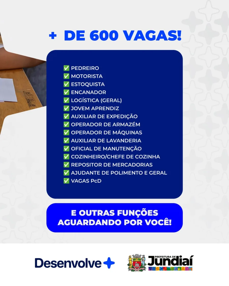 Emprego da Gente nos Bairros: ação reúne mais de 600 vagas em Jundiaí
