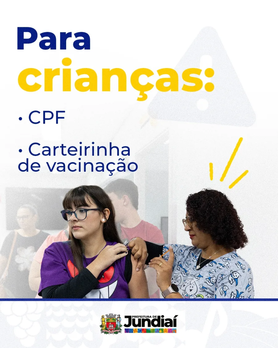 A vacina é oferecida gratuitamente nas UBSs e Clínicas da Família do município, com atendimento realizado durante o horário de funcionamento de cada unidade de saúde.