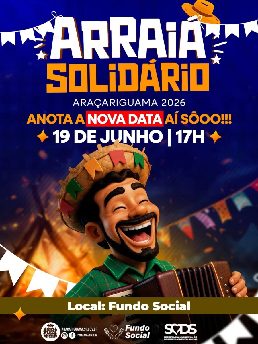 Vai ter quadrilha, show e arrecadação de agasalhos? Confira o Arraiá Solidário 2026