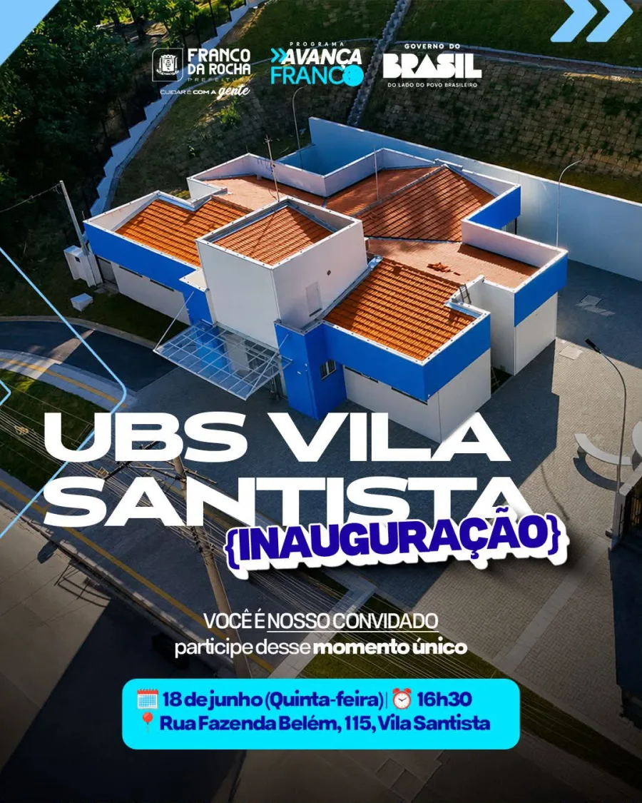 Localizada na Rua Fazenda Belém, 115, a UBS Vila Santista será entregue à população às 16h30. O equipamento busca aproximar os atendimentos das famílias da região.