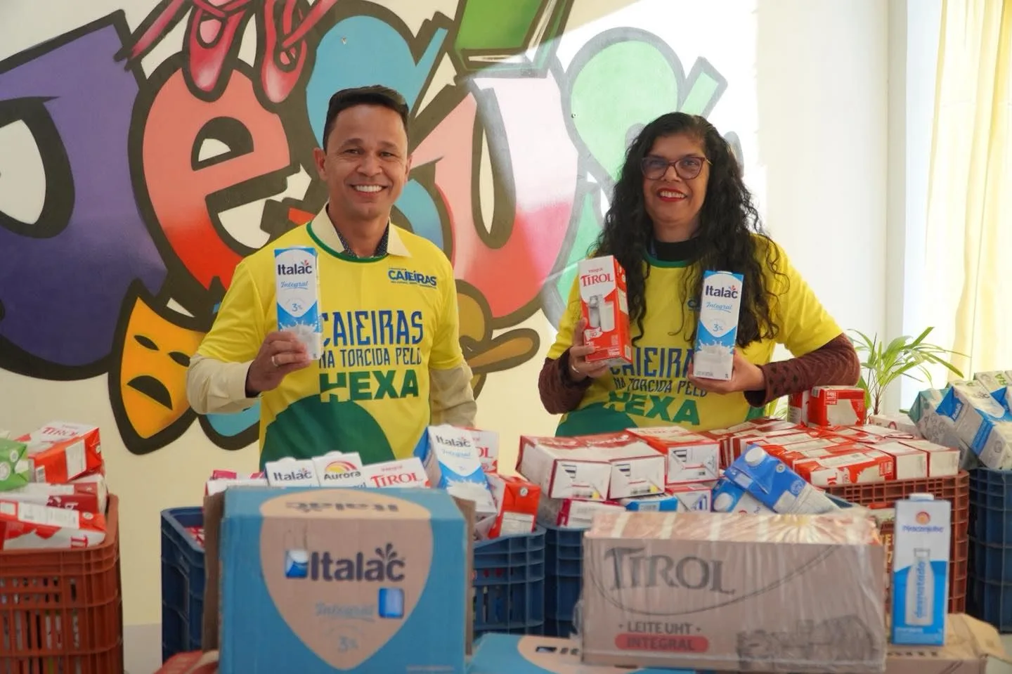 Caieiras (SP) arrecada mais de 1.000 litros de leite na estreia da Torcida pelo Hexa