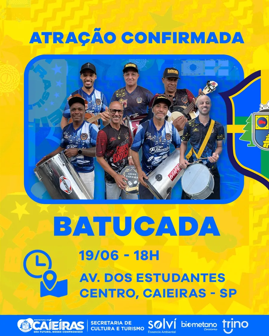A programação começa às 18h e contará com apresentação da Batucada, atração confirmada para animar os torcedores antes do início da partida da Seleção Brasileira.
