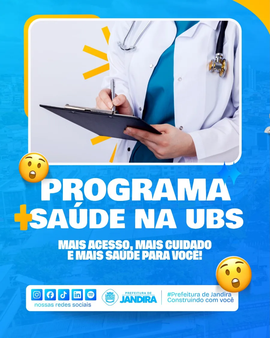 A UBS Vale do Sol recebe neste sábado mais uma edição do Programa + Saúde na UBS em Jandira.