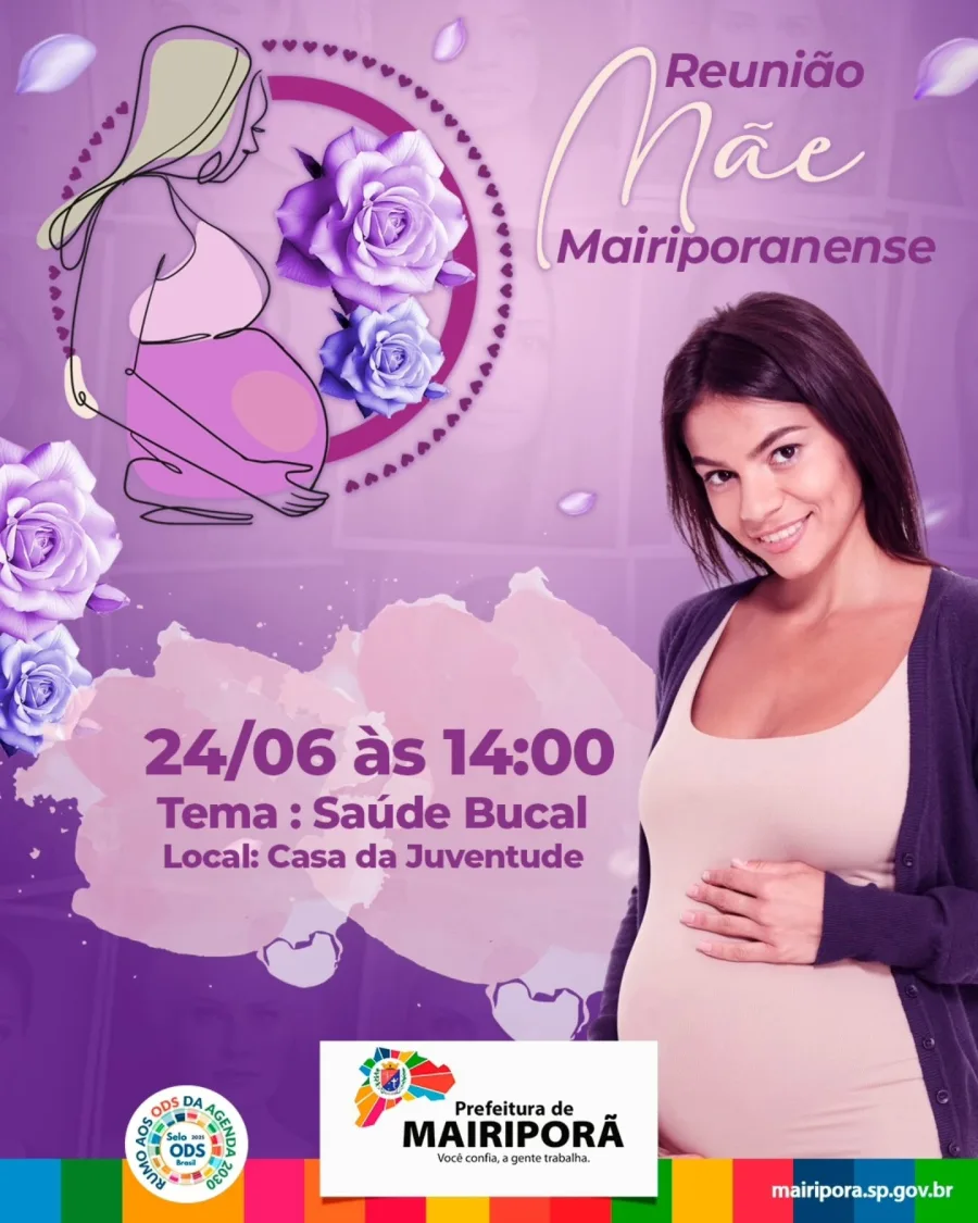 O Programa Mãe Mairiporanense realiza uma nova reunião para gestantes em 24 de junho, com início marcado para as 14h.