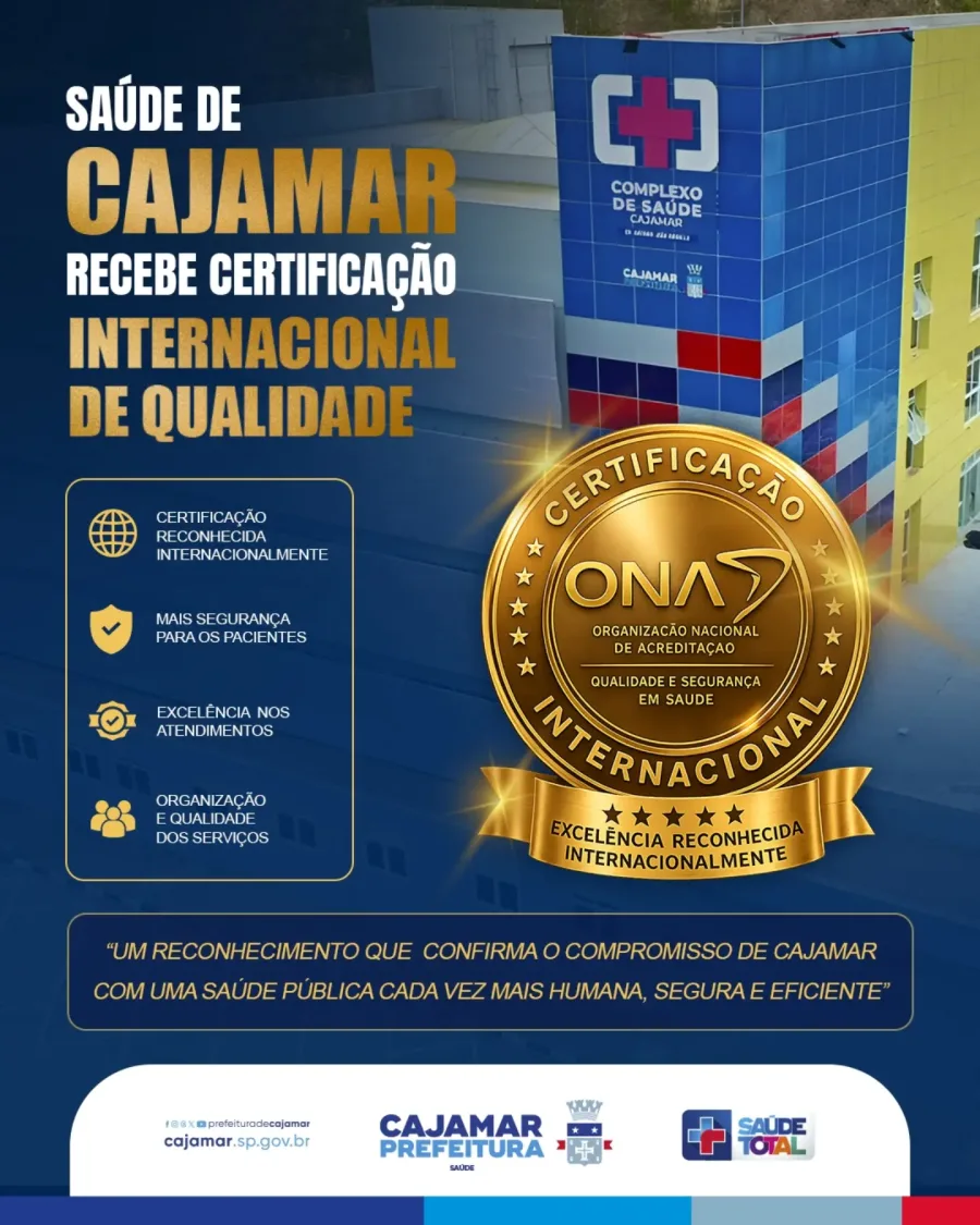 O Complexo de Saúde de Cajamar segue com serviços como CER II, Central do SAMU, Centro de Especialidades Odontológicas, Centro de Hemodiálise, Policlínica e exames de imagem, enquanto a Prefeitura informa que a unidade deverá receber em breve um tomógrafo próprio para ampliar a capacidade de diagnóstico da rede municipal.