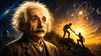 Frase do dia de Albert Einstein: “Não tente se tornar um homem de sucesso, mas sim um homem de valor”