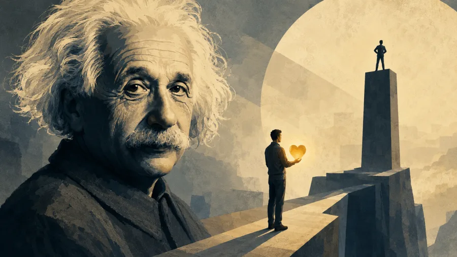 A reflexão sobre valor e sucesso costuma ser associada a Albert Einstein, porém registros históricos indicam que a autoria da famosa frase permanece cercada por dúvidas.