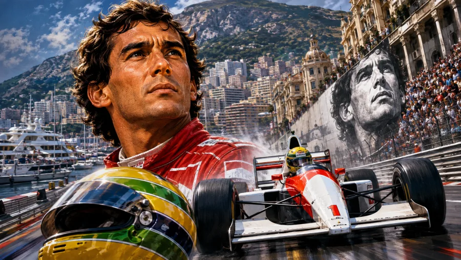 Seis vitórias, cinco poles seguidas e atuações consideradas históricas mantêm Ayrton Senna como a principal referência do circuito de Monte Carlo até 2026.