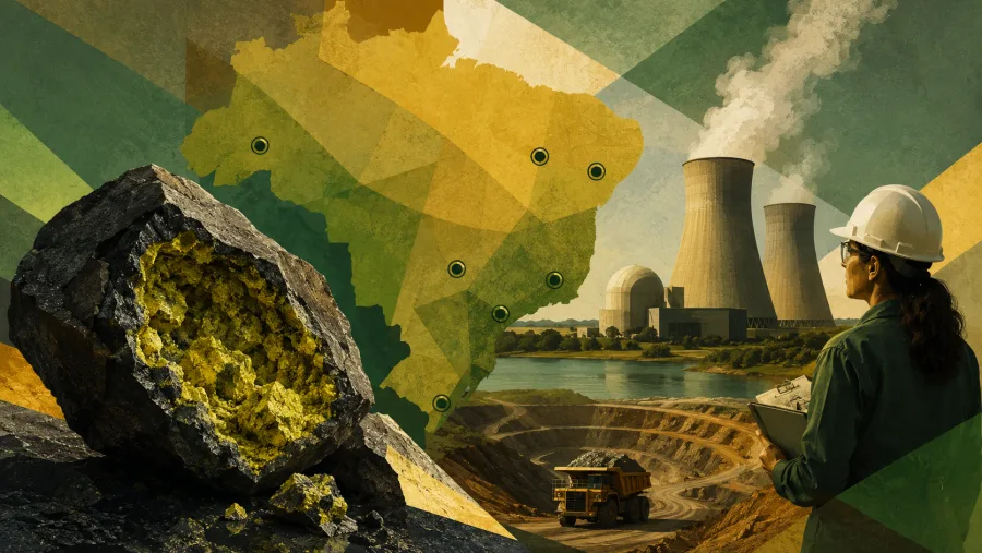 Com grandes reservas ainda pouco exploradas, o Brasil avança em estudos para expandir a mineração de urânio, garantir abastecimento interno e avaliar futuras exportações.