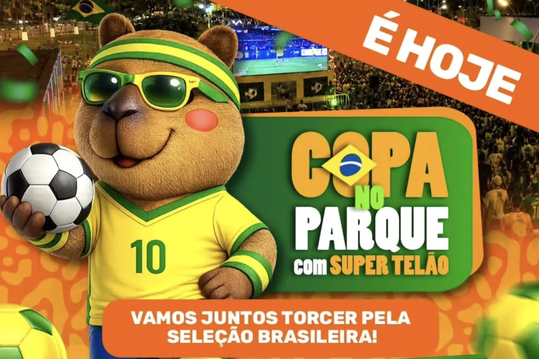 Pirapora terá Brasil x Japão no Super Telão com samba, brindes e transporte gratuito