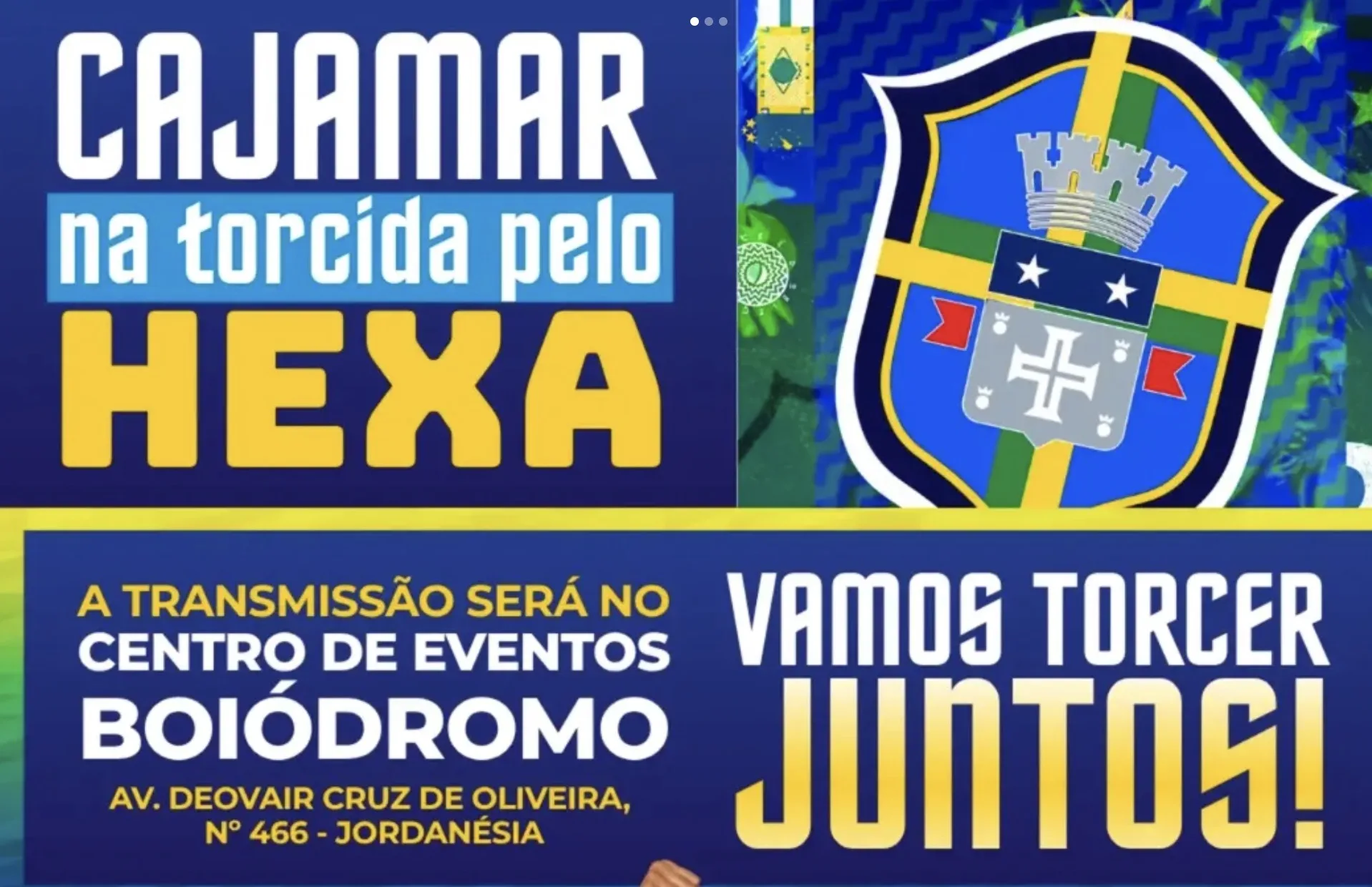 Cajamar terá telão gigante para Brasil x Japão no Centro de Eventos Boiódromo
