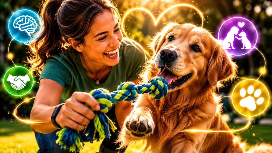 Pesquisadores observaram quase 3 mil duplas de cães e tutores e concluíram que jogos cooperativos geram mais proximidade, entusiasmo e participação dos animais.
