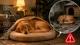 Onde os cachorros devem dormir no frio? Entenda o que especialistas recomendam