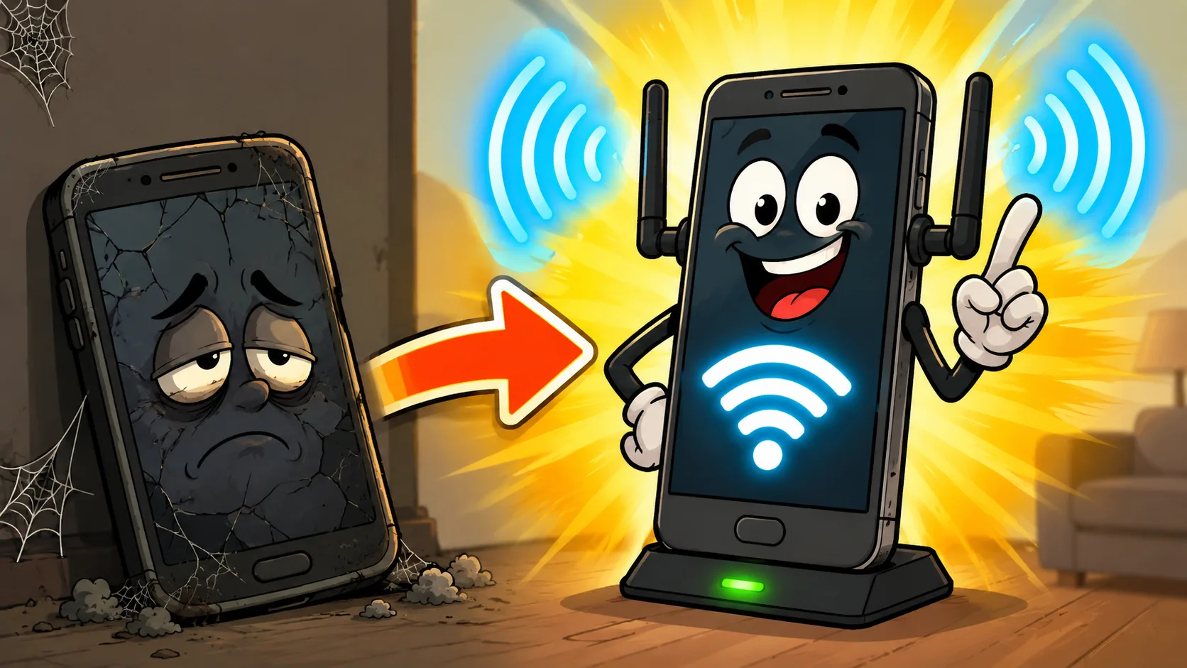 Tem um celular Android parado? Aprenda como transformar um smartphone antigo em repetidor Wi‑Fi em casa