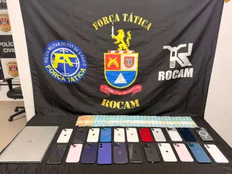 Celulares roubados levavam a endereço conhecido em SP: PM encontra aparelhos, dinheiro vivo e notebook em imóvel no centro