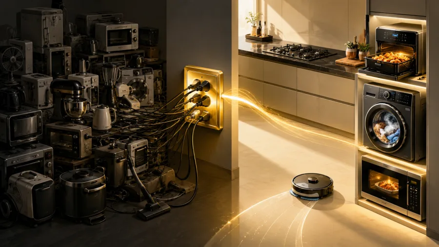 Air fryer com forno, lava e seca e micro-ondas com grill estão entre os eletrodomésticos que concentram diferentes tarefas e podem substituir equipamentos separados.