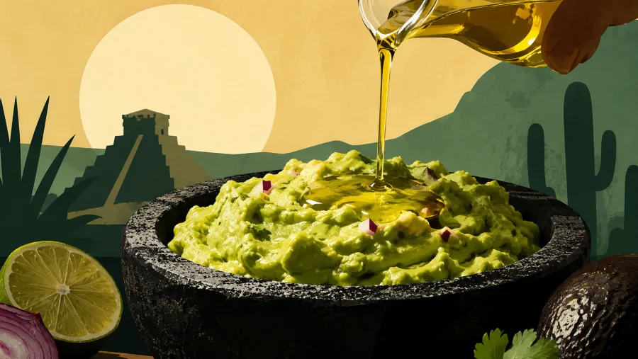 Especialistas em culinária destacam que o azeite não substitui os ingredientes tradicionais do guacamole, mas funciona como complemento para melhorar a consistência final.