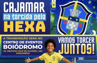 Cajamar prepara festa para Brasil x Haiti com telão, brindes e atrações gratuitas; veja o que vai acontecer no Boiódromo nesta sexta (19/06/2026)