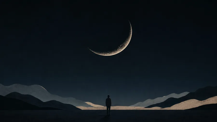 Com idade lunar de 29 dias, a Lua aparece praticamente invisível no céu. A transição para a Lua Nova está prevista para a noite de 14 de junho de 2026.