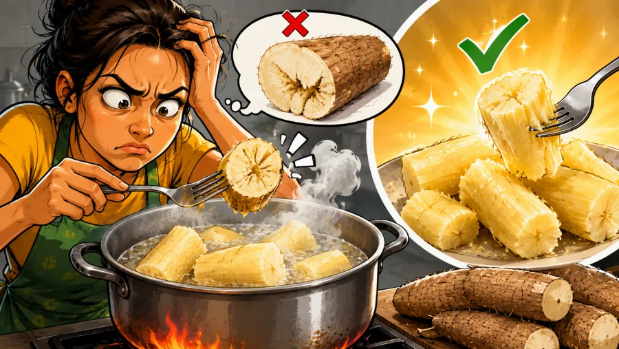 Especialistas apontam que muitos problemas começam na escolha da raiz. Mandiocas velhas, secas ou muito fibrosas costumam apresentar maior resistência ao cozimento.