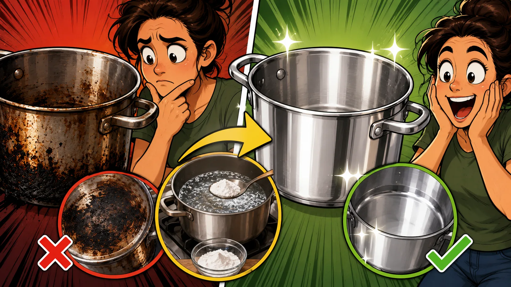 Como recuperar o brilho de panelas queimadas sem produtos caros? A resposta está na cozinha