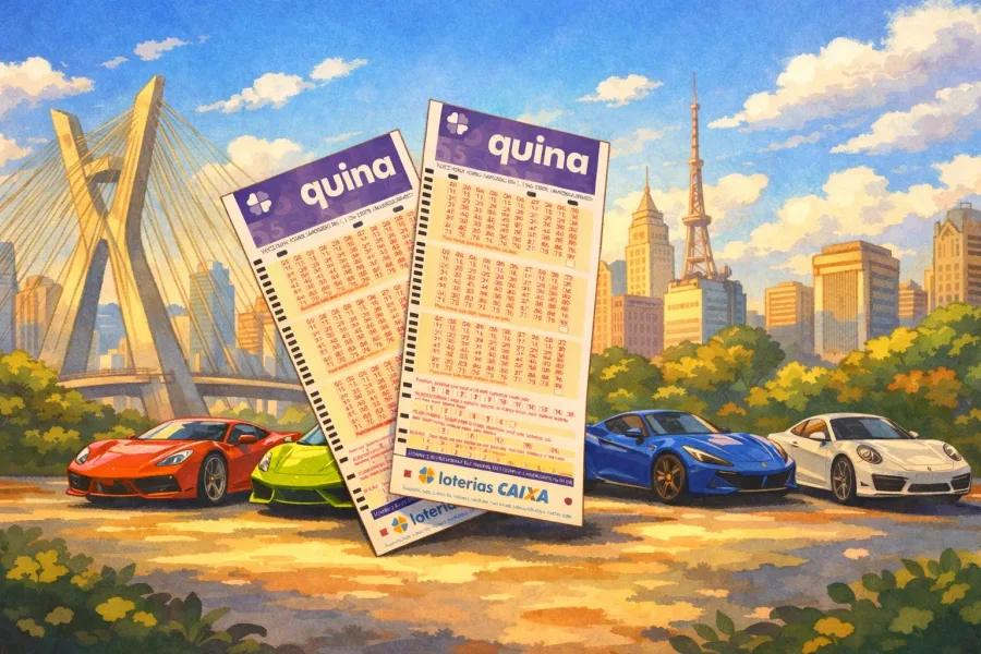 Resultado da Quina de Hoje Concurso 7041, terça-feira, 02/06/2026: prêmio de R$ 16,5 milhões daria para comprar 84 Toyota Corolla Cross XRE 2026