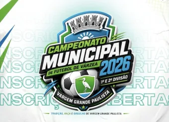 Vargem Grande Paulista abre inscrições para o Campeonato Municipal de Futebol de Várzea 2026