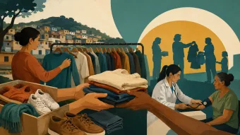 Varal Solidário leva roupas, acessórios e serviços de saúde ao Portal das Laranjeiras em Caieiras (SP)