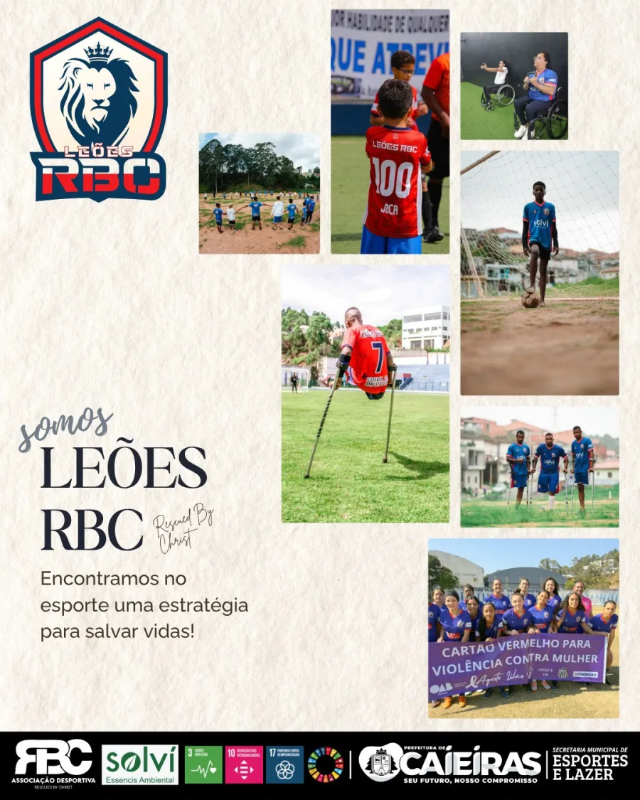 Projeto Leões RBC reúne esporte, inclusão e ação social em Caieiras, levando crianças e jovens aos campos para treinar futebol, conviver em grupo e criar novos caminhos.