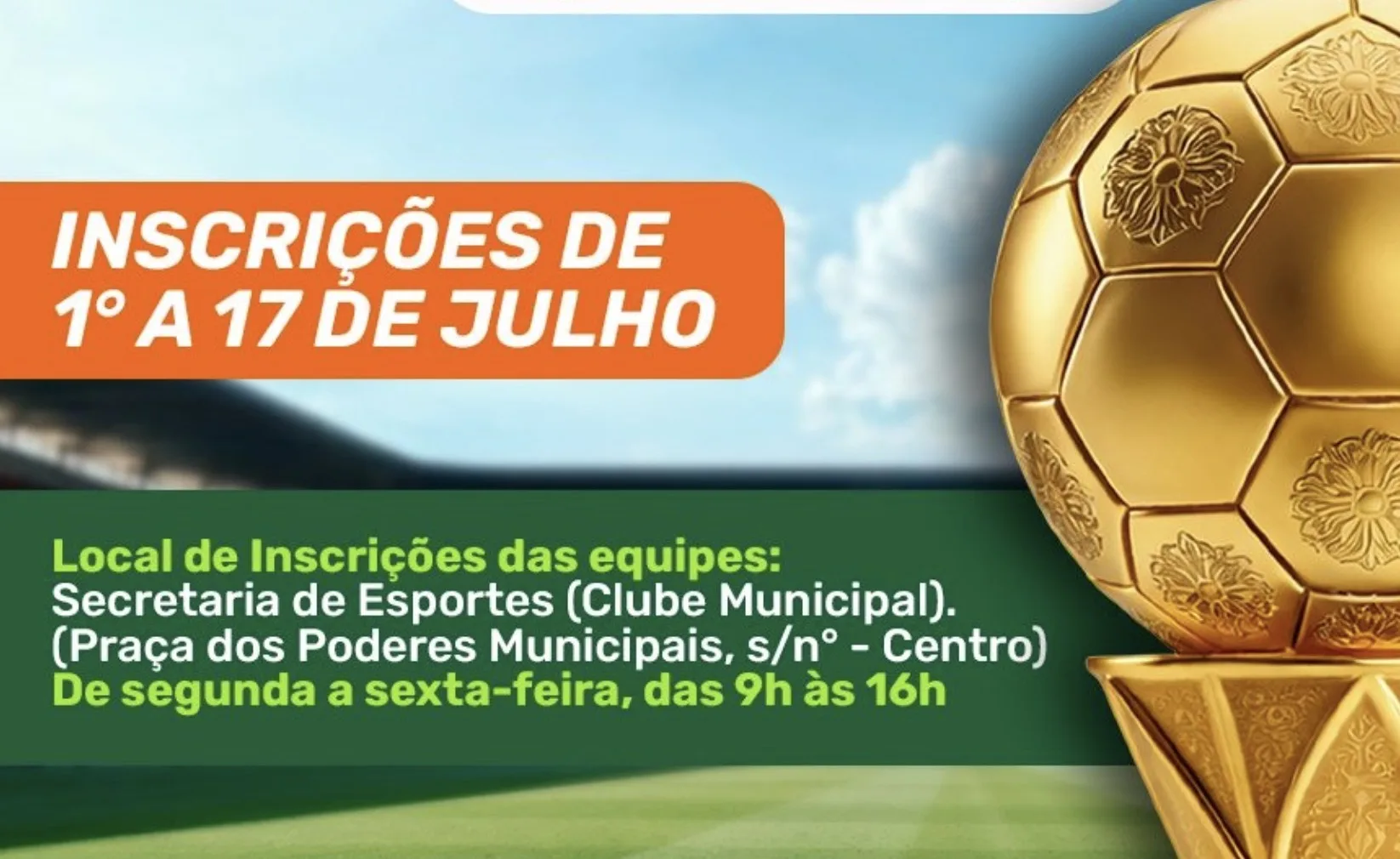 Pirapora do Bom Jesus abre inscrições para Copa Municipal de Futebol Veteraníssimo 2026