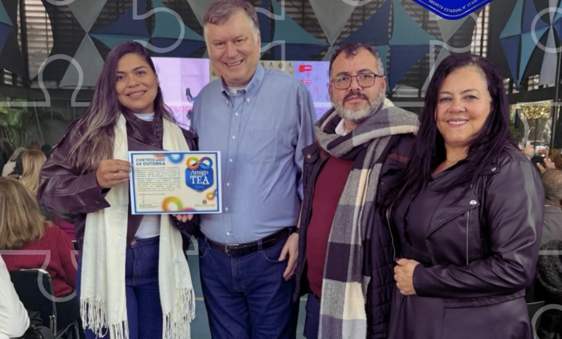 Francisco Morato recebe Selo Amigo da Pessoa com TEA do Governo de SP