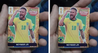 Passageira compra figurinhas da Copa em trem da CPTM e encontra card de Neymar de 2022