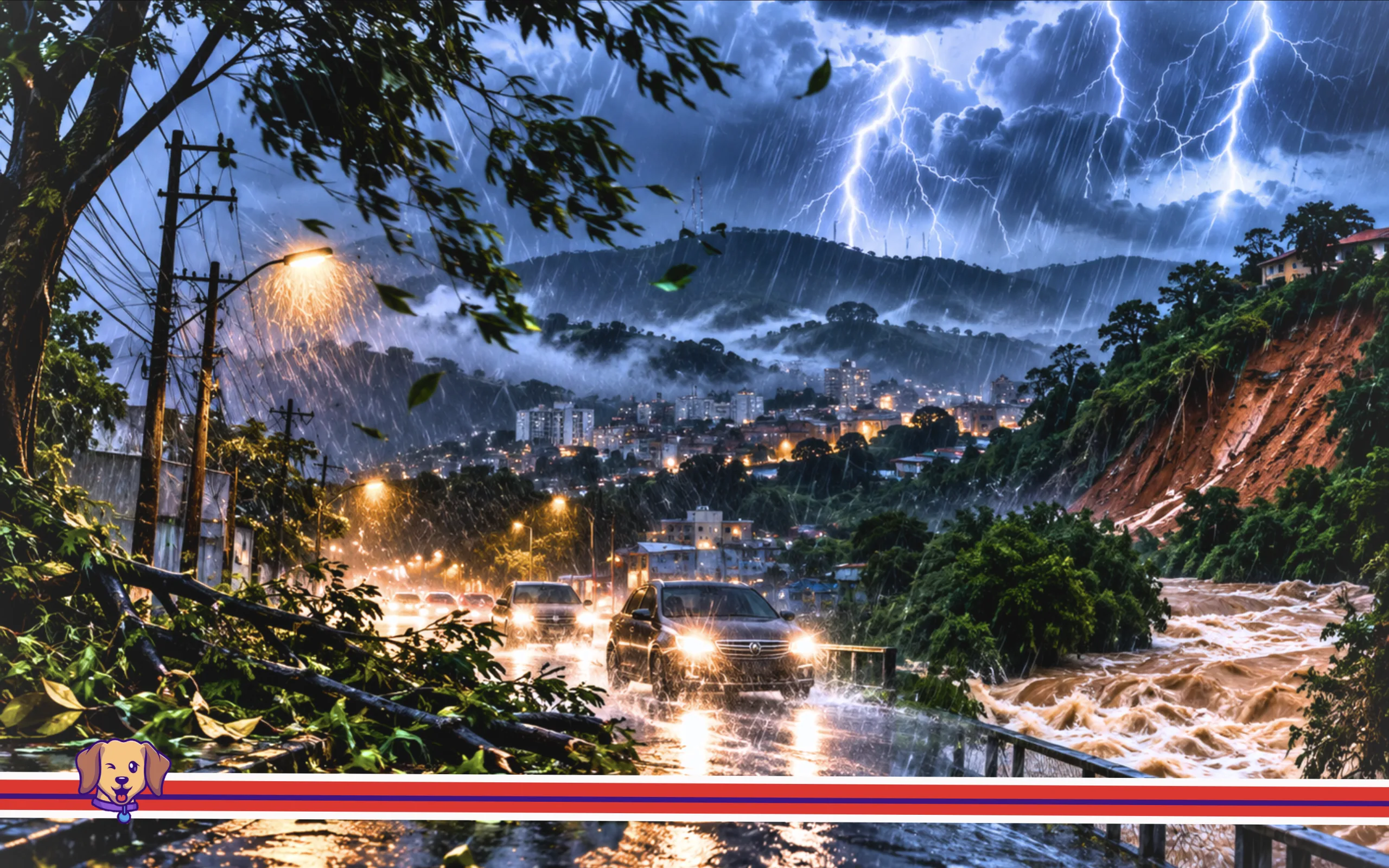 Caieiras entra em alerta para chuva intensa, ventos fortes e trovoadas neste sábado