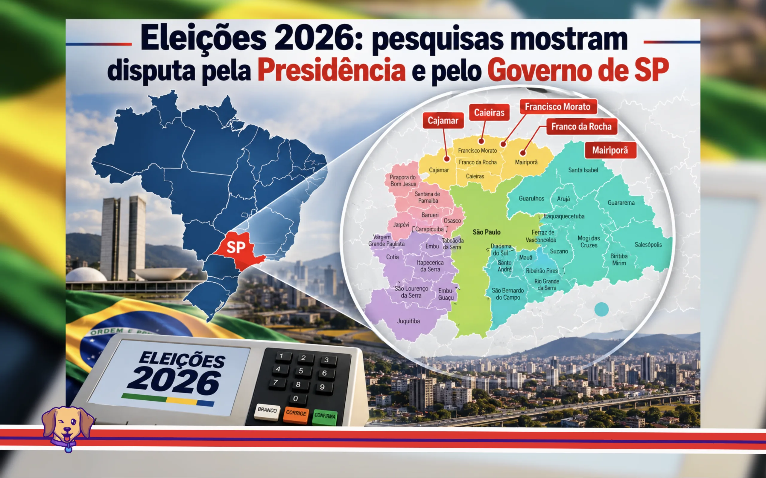 Eleições 2026 entram na reta final; veja os números para presidente e governador de SP